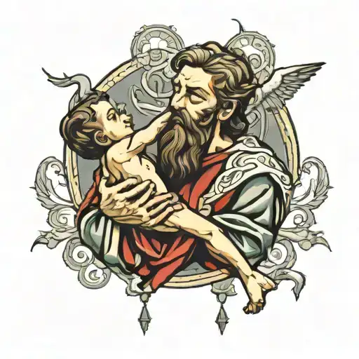 God Holding Jesus Up