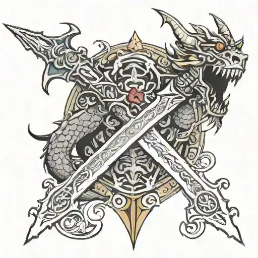 Dragonslayer Sword With Guts Eyes Covering The Metal