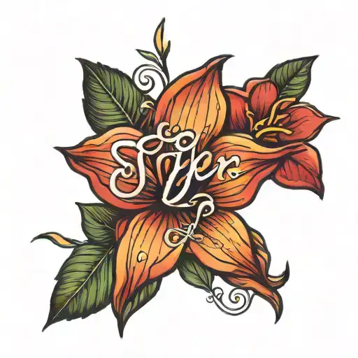 Flower With Word As The Stem