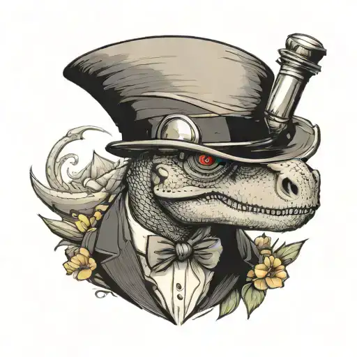 Dinosaur Top Hat And Monocle