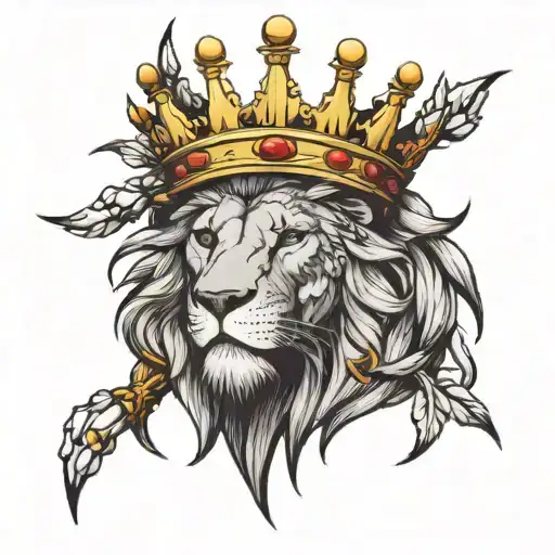 Lion Wearing Crown Of Thorns