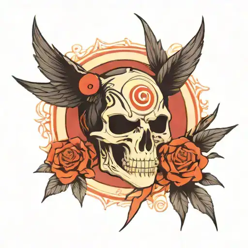 Itachi Sharingan Crow Skull