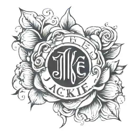 A Rose With The Name Jackie Written Inside Surrounded