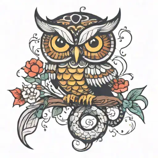 Owl And Snake