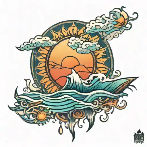 Sun Moon Mountain Sea