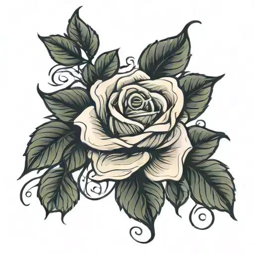 Rose With Name Intertwined