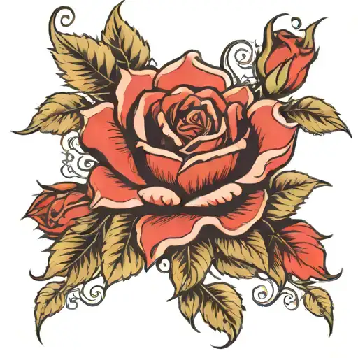 Name Sachary With A Red Rose