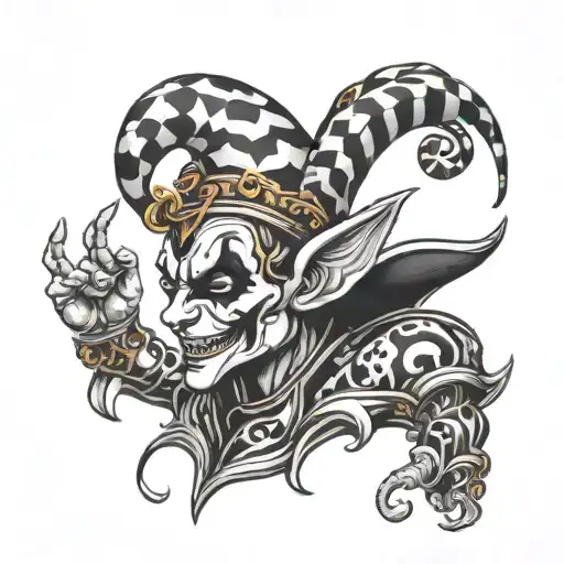 Black And White Jester