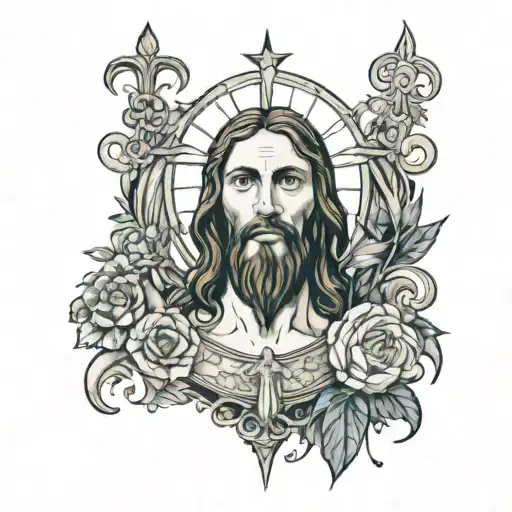 A Man Standing In Front Of Jesus And Beside Him Is A Bury