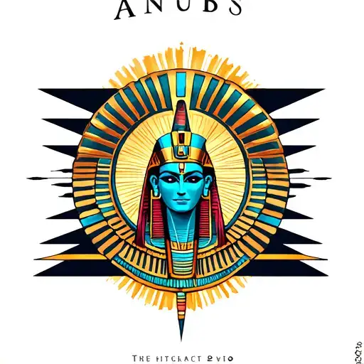 Anubus Egyptian God With A Balance And Arise Letters With Some Unique Concept