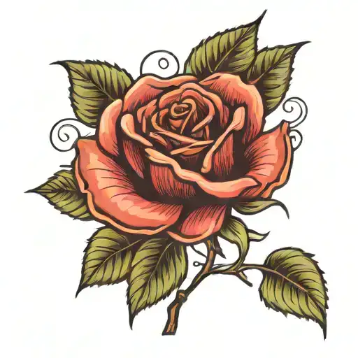 Smal Rose With Stem And Words Peter Jenjira Forver