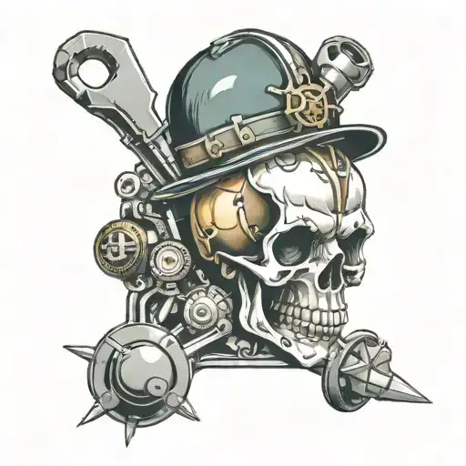 Skull Tools Car Engine