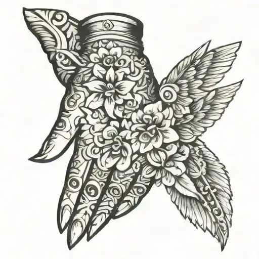 Hand Of Father And Mother