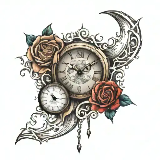 Moon Transition Pocket Clock Melting