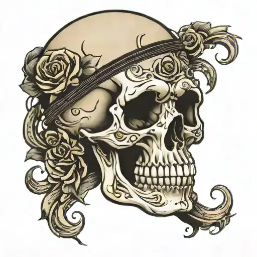 Skull And Black Bands