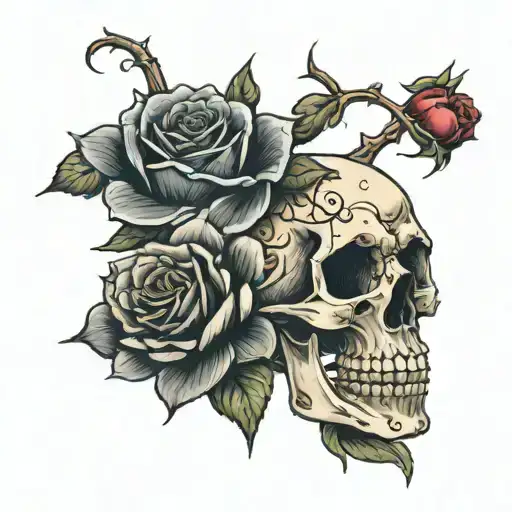 Skeleton And Rose