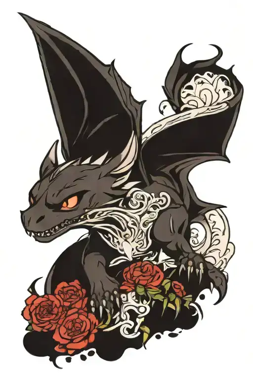 Night Fury Half Black Half White