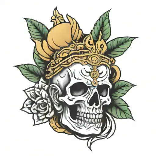 Skull And Buddha Inner Peace