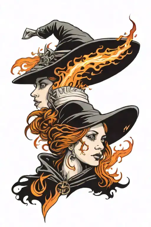 Joan Of Arc Witchy Flames Profile