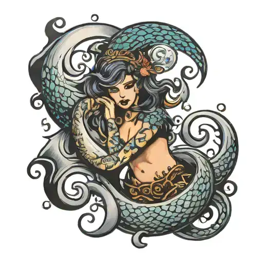 Moon And Scales Balancing Life