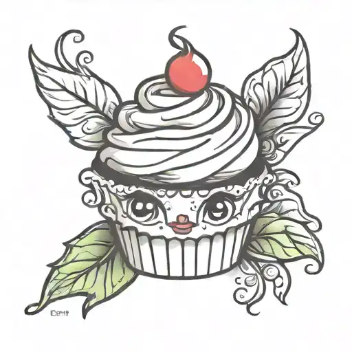 Cartoon Cupcake