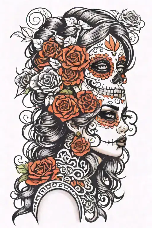 Day Of The Dead Girl Hair Face