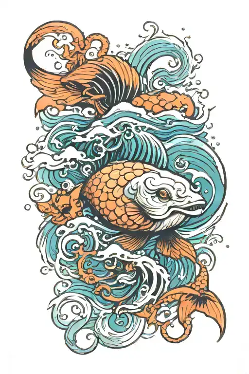 Ocean Theme For Arm Sleeve