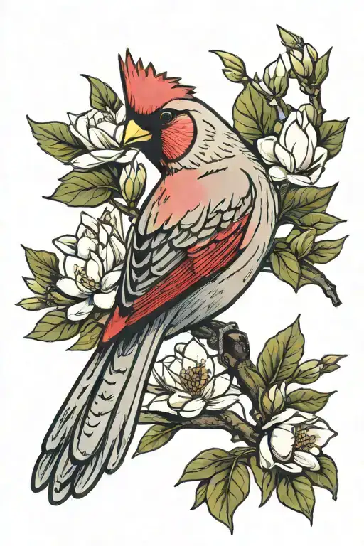 Magnolia Cardinal Bird Cockatiel Bird