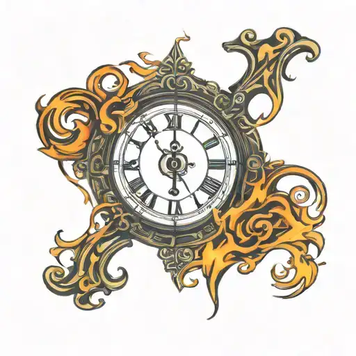 Roman Numeral 3 With Flames