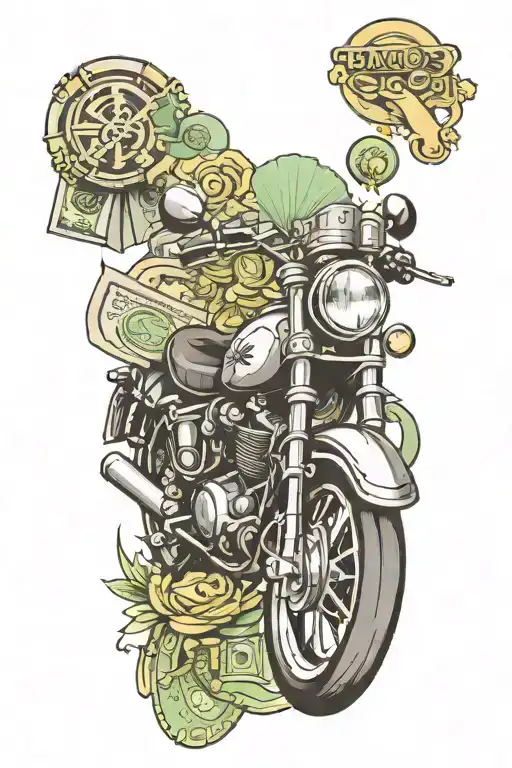 Motorcycle And Money And Luck