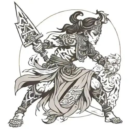 Chola Warrior Battling