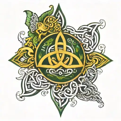 Irish Trinity Symbol Surrounded