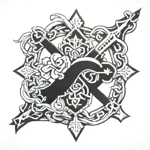 Friendship Symbol Intwined With Cross