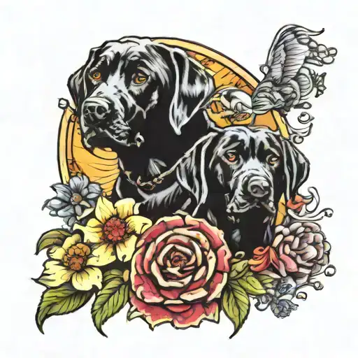 2 Black Labs
