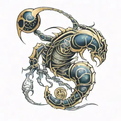 Create Me A Tattoo That Represents The Zodiac Symbol Scorpio