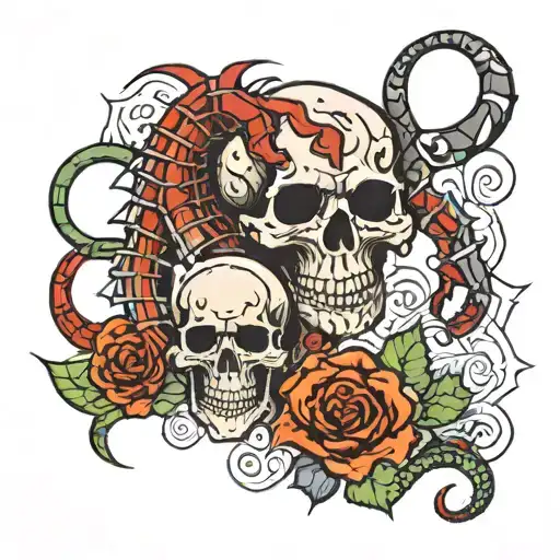 Scorpio And Skull