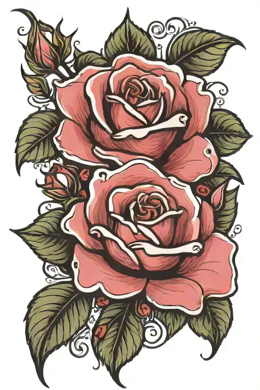 Rose With Natalie Written Vertically