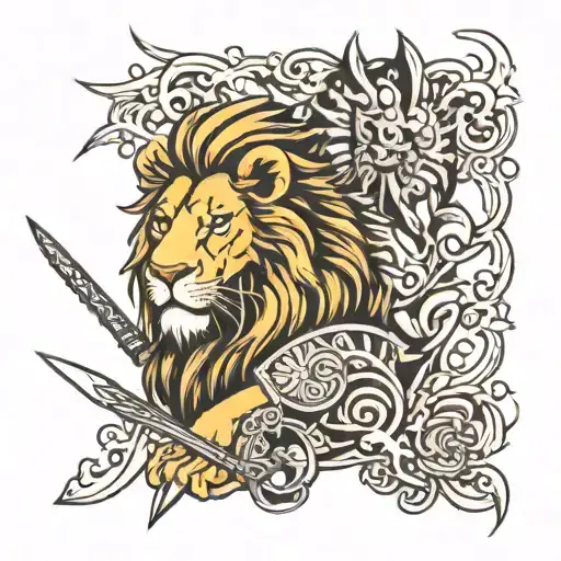 Lion And Warrior