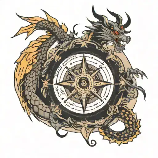 Samurai Dragon Compass