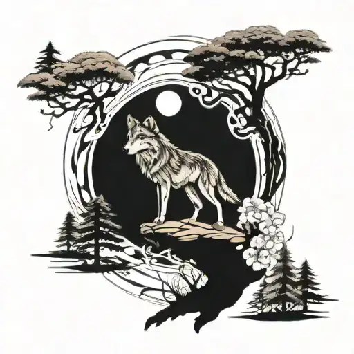 Wolf Hibu Forest Landscape