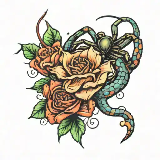 Spider Lillie's And Snake Wrapped