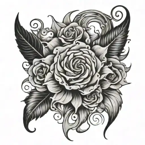 Black And Grey Tattoo Design Idea