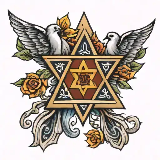 Star Of David With Dove