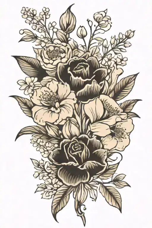 Date Of Birth Flower Bouquet