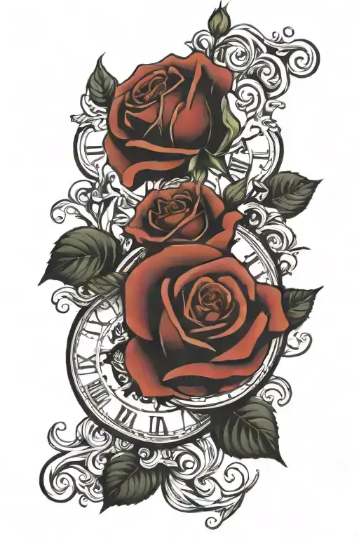 Rose And Clock