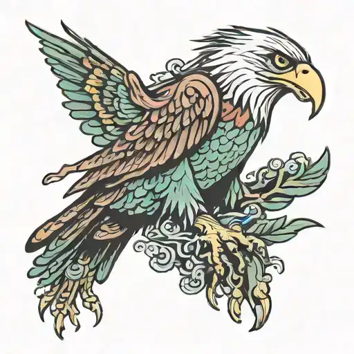 Zombie Eagle Hunting A Bird