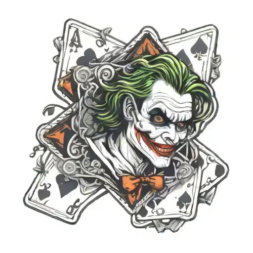 Joker Cards Forming The Shape