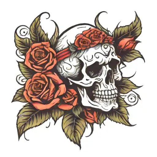 Skull And Roses