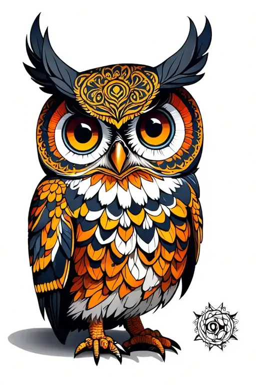 Owl Big Eyes Mandala
