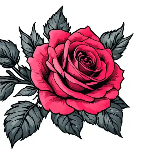 Make A Sketch For The Entire Sleeve Of The Right Hand In The Style Of Roses In Black And White